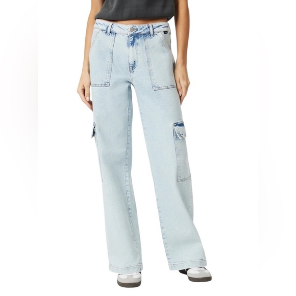 Mavi Alva Straight Leg Cargo Pants - Light Indigo- Size 25 - Picture 2 of 16